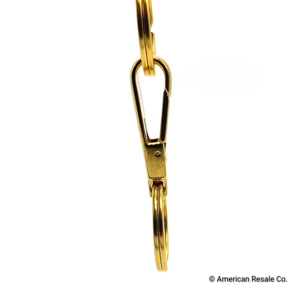 Vintage COACH Dual Fob Keychain Bag Clip Purse Charm-Brass-Trigger Snap - Picture 4 of 5